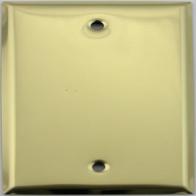 Stamped Polished Brass 1 Single Gang Blank Wall Plate- 1 Blank