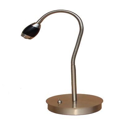 daylight24 202071-04 Adjustable Beam LED Desk Lamp, 19.5" x 8.47" x 5.9", Brushed Nickel/Black