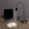 daylight24 202071-04 Adjustable Beam LED Desk Lamp, 19.5" x 8.47" x 5.9", Brushed Nickel/Black view 2