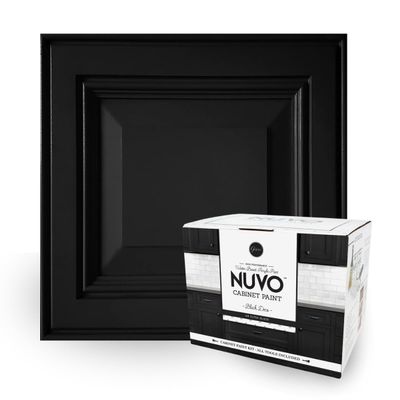 Nuvo Black Deco Cabinet Makeover Kit - Easy DIY 7-Piece Set, Bold Ultra Black, Long-Lasting Finish