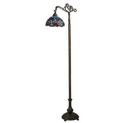 Meyda Tiffany 119648 Hanginghead Dragonfly Bridge Arm Floor Lamp, 60.5" Height