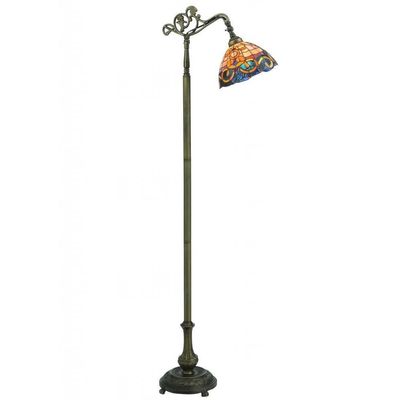 Meyda Tiffany 120578 Saturday Morning Bridge Arm Floor Lamp, 63" Height