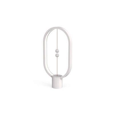 Allocacoc Heng Balance lamp, DesignNest, Switch on in mid-air, USB Powered LED Table lamp, magneticDesk lamp, Warm Eye-Care Lamp, Contemporary Soft Light, Office, Home (White)