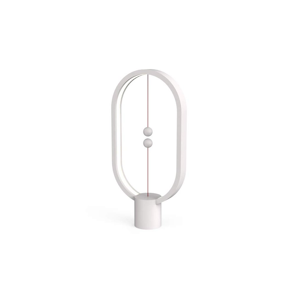 Allocacoc Heng Balance lamp, DesignNest, Switch on in mid-air, USB Powered LED Table lamp, magneticDesk lamp, Warm Eye-Care Lamp, Contemporary Soft Light, Office, Home (White)