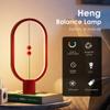 Allocacoc Heng Balance lamp, DesignNest, Switch on in mid-air, USB Powered LED Table lamp, Warm Eye-Care Designer Desk lamp, Contemporary Soft Light, Office, Home, Dorm, Bedside (Red) view 2