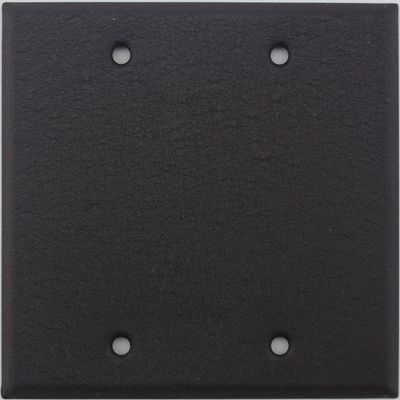 Brown Wrinkle 2 Gang Blank Wall Plate - 2 Blanks