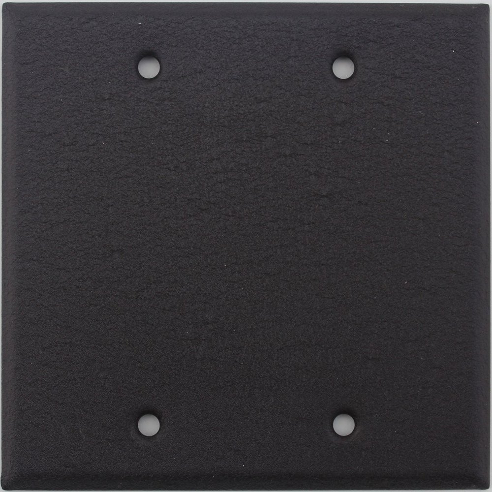 Brown Wrinkle 2 Gang Blank Wall Plate - 2 Blanks