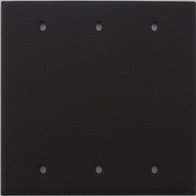Brown Wrinkle 3 Gang Blank Wall Plate - 3 Blanks