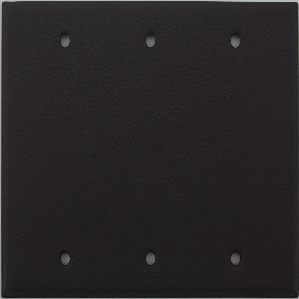 Brown Wrinkle 3 Gang Blank Wall Plate - 3 Blanks