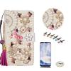 STENES Bling Case Compatible with Google Pixel 2 Case - 3D Handmade Crystal Fan Tassel Pendant Ballet Girls Wallet Credit Card Slots Fold Stand Leather Cover Case with Screen Protector - Hot Pink view 1