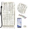 STENES Bling Phone Case Compatible with Google Pixel 2 Case - Stylish - 3D Handmade Crystal Pearl Lattice Design Wallet Credit Card Slots Fold Media Stand Leather Cover with Screen Protector - White view 1