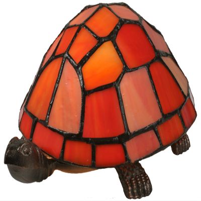 Meyda Tiffany 10271 Turtle Tiffany Glass Accent Lamp, 4" H