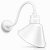 10in. White Outdoor Angle Shade Gooseneck Sign Light, 5000K Cool White Arm view 1