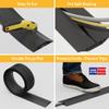 D-Line 6ft Floor Cord Cover, Made in USA Linkable Cable Protector, Hide Extension Cords, Protect Cords, Prevent Cable Trips, Cord Hider, Heavy Duty - Cord Cavity = 1.18" (W) x 0.39" (H) - Black view 2