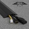 D-Line 6ft Floor Cord Cover, Made in USA Linkable Cable Protector, Hide Extension Cords, Protect Cords, Prevent Cable Trips, Cord Hider, Heavy Duty - Cord Cavity = 1.18" (W) x 0.39" (H) - Black view 3