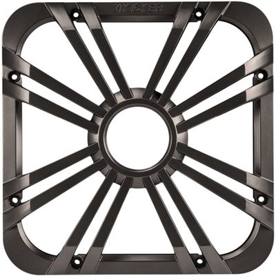 KICKER 10-inch (25cm) Square Subwoofer Grille for 11S10L7,LED, Charcoal