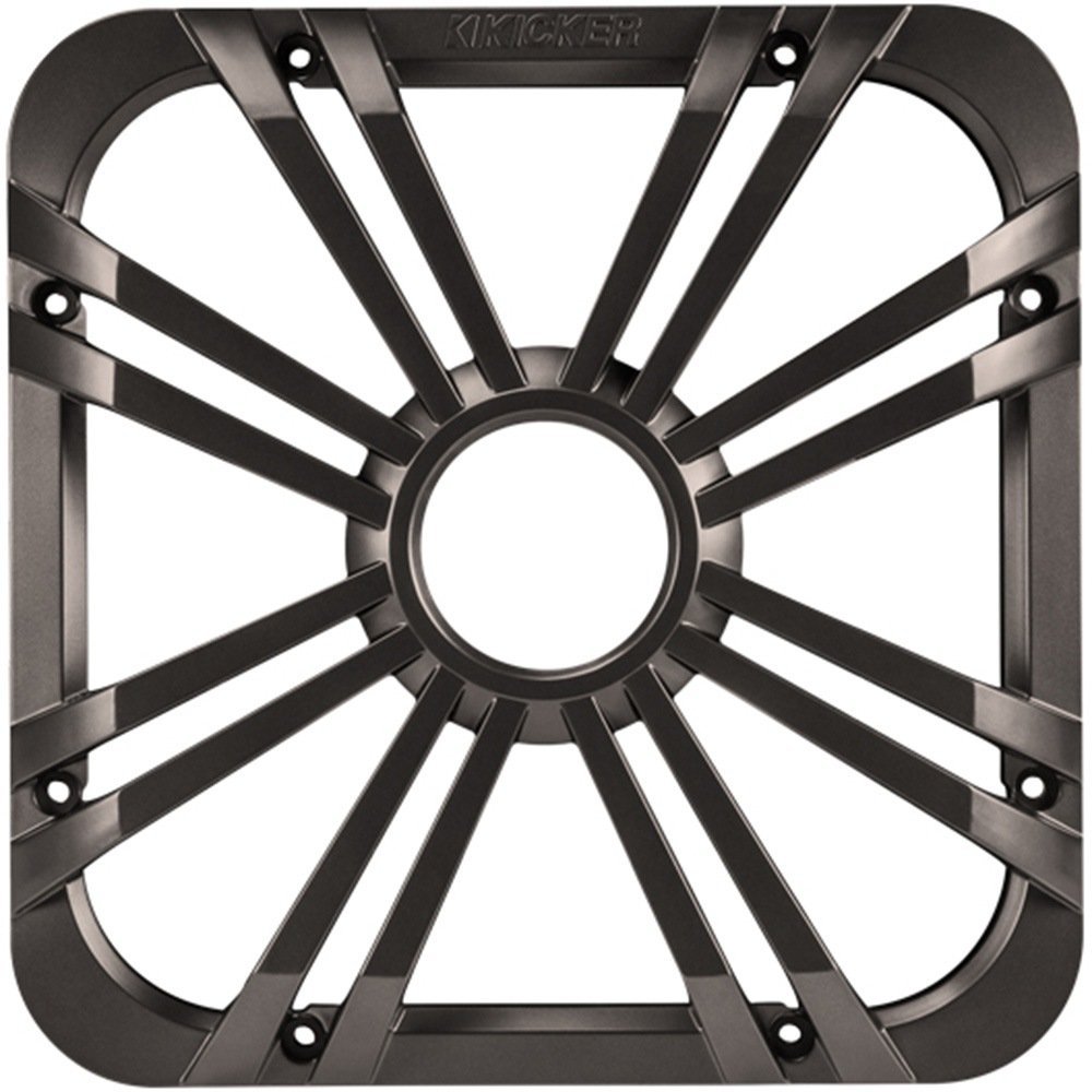 KICKER 10-inch (25cm) Square Subwoofer Grille for 11S10L7,LED, Charcoal