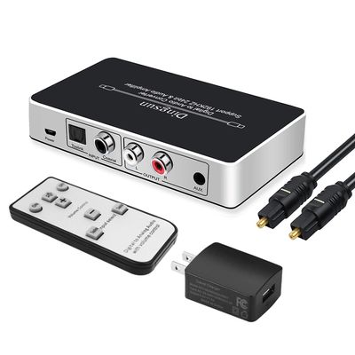 Dingsun Digital to Analog Audio Converter Optical to Analog Converter with IR Remote, DAC Converter Support 192KHz/24bit Compatible with DVD, PS, Plasma, Blu-ray, Home Cinema Systems etc.
