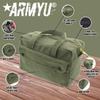 ARMYU Heavy Duty Small Tool Bag Tactical Cotton Canvas Mechanics Bag, 11" x 7" x 6", Black view 3