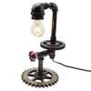 Y-Nut Loft Style Vintage Metal Dimmable Table Lamp with Wood Base, Shawn, Steampunk Industrial, Night Light, Desk Light, QTF-SJ02 view 1