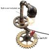 Y-Nut Loft Style Vintage Metal Dimmable Table Lamp with Wood Base, Shawn, Steampunk Industrial, Night Light, Desk Light, QTF-SJ02 view 3