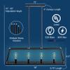Linea di Liara Lorenzi Farmhouse Rectangle Chandeliers for Dining Room Light Fixture Over Table Dark Bronze 4-Light Fixtures Modern Linear Chandelier Island Lights for Kitchen Lighting, Bulbs Included view 3