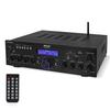 Pyle 200W Wireless Bluetooth Power Amplifier - Dual Channel Stereo Receiver with USB Flash Reader - SD Card - AUX - MIC IN w/ Echo - Radio - Home Theater - Studio Use - RCA Output - PDA65BU view 1