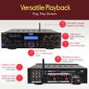 Pyle 200W Wireless Bluetooth Power Amplifier - Dual Channel Stereo Receiver with USB Flash Reader - SD Card - AUX - MIC IN w/ Echo - Radio - Home Theater - Studio Use - RCA Output - PDA65BU view 2