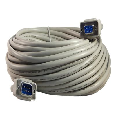 YCS basics 75 Foot DB9 9 Pin Serial / RS232 Male/Female Extension Cable