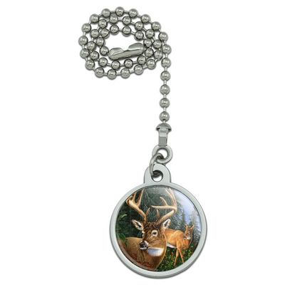 GRAPHICS & MORE Deer Walking in The Woods Ceiling Fan and Light Pull Chain