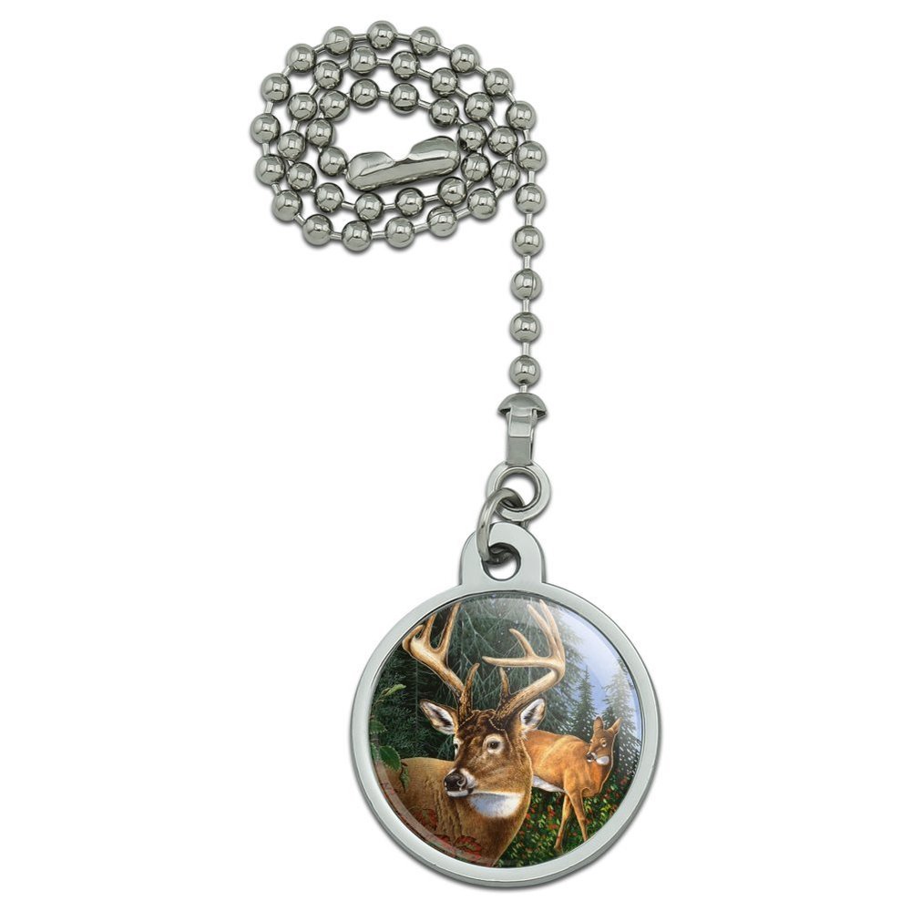GRAPHICS & MORE Deer Walking in The Woods Ceiling Fan and Light Pull Chain