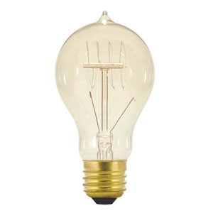 Satco #S2412 40A19/CL/120V/Vintage Clear 40 watt A19 Quad Loop Filament Vintage Lamp, Medium (E26) Base, 160 lumens, 3,000hr Life, 120 Volt