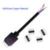 RGBZONE 2 Pack Black 4 Pins LED Splitter Cable Strip Connector 3 Way Splitter Y Splitter for 1 to 3 RGB 5050 3528 LED Light Strips with 8 x Male 4 Pin Plugs (11.8in/30cm) view 2