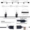 SUNSGNE 50ft Outdoor Globe String Lights G40 Patio String Lights with 53 Bulbs Connectable Commercial Hanging Lights for Christmas Patio House Backyard Balcony Party Wedding Decor, Black view 2