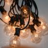 SUNSGNE 50ft Outdoor Globe String Lights G40 Patio String Lights with 53 Bulbs Connectable Commercial Hanging Lights for Christmas Patio House Backyard Balcony Party Wedding Decor, Black view 3