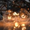 SUNSGNE 50ft Outdoor Globe String Lights G40 Patio String Lights with 53 Bulbs Connectable Commercial Hanging Lights for Christmas Patio House Backyard Balcony Party Wedding Decor, Black view 4