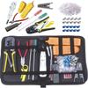 UbiGear Network/Phone Cable Finder/Toner/Probe/Tracer/Tester + RJ11/RJ12/RJ45 Crimp Crimper + 100 Pcs RJ45 CAT5e Connector Plug/Boots Network Tool Kits (PremiumTester) view 1