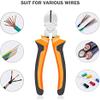 BOENFU Wire Cutter for Artificial Flowers and Crafts, 6 inch Side Cutters Chicken Wire Cutters Heavy Duty Diagonal Cutting Pliers Wire Clippers, Orange view 4