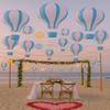 Pack of 3 Stripy Hot Air Balloon Paper Lantern Wedding Party Decoration Craft Lamp Shade (Light Blue, 16" (40CM)) view 4