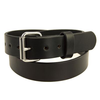 Nohma Leather - 1 1/2" LEATHER CCW Concealed Carry Gun Belt - Heavy Duty Work Belt 14 oz. Full Grain Leather (Black, 48" (Size 44 Pants-Check sizing guide))