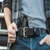 Nohma Leather - 1 1/2" LEATHER CCW Concealed Carry Gun Belt - Heavy Duty Work Belt 14 oz. Full Grain Leather (Black, 48" (Size 44 Pants-Check sizing guide)) view 2