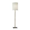 Adesso Floor Lamp, Antique Brass & Beige Fabric, Modern Design, 60.5 view 1