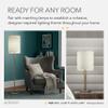 Adesso Floor Lamp, Antique Brass & Beige Fabric, Modern Design, 60.5 view 4