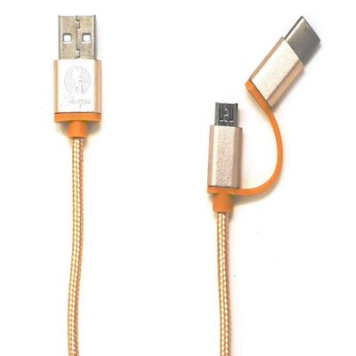 Android and Type C Charging Cable (2 in 1) - Compatible with New Samsung Model, GO PRO and Many Other Type C Android Devices