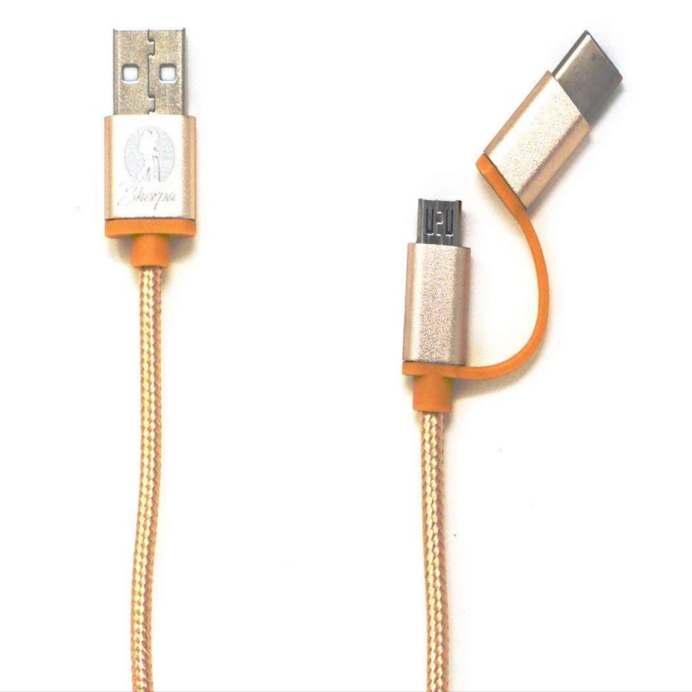 Android and Type C Charging Cable (2 in 1) - Compatible with New Samsung Model, GO PRO and Many Other Type C Android Devices