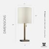 Adesso Table Lamp, Antique Brass & Light Beige, Pull Chain, 22 view 2