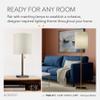 Adesso Table Lamp, Antique Brass & Light Beige, Pull Chain, 22 view 4