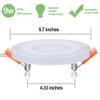 POCKETMAN RGB LED Panel Recessed Ceiling Light,9w 800 Lumens 5.7-inch Color Changing Round Ceiling Downlight with Remote Control & LED Driver view 2