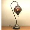 SILVERFEVER Handcrafted Mosaic Turkish Lamp Moroccan Glass Table Desk Bedside Light Bronze Base with E12 Bulb Calm Pastels Light view 3