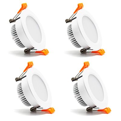 2.5 inch Dimmable LED Recessed Lighting, 5W Retrofit Downlight, 4000K Natural White, CRI 80 with LED Driver, AC 110V Ceiling Light Fixture for Living Room, Kitchen, Bedroom, Hallway, 4 Pack